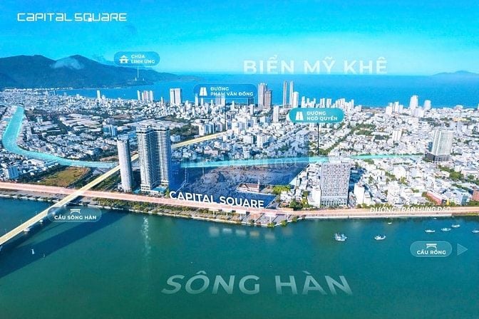 Trả trước 1 tỷ1 có ngay căn hộ view sông Hàn, tầng cao, sổ đỏ lâu dài.