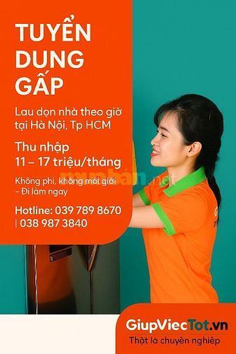 [Lương Cao] Tuyển dụng 7 tạp vụ, giúp việc nhà chính chủ uy tín