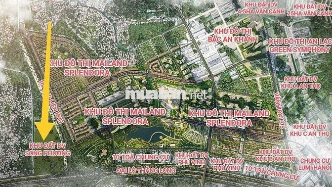 PHÂN LÔ VỈA HÈ Song Phương 6 tỷ,48m2,sẵn sổ,cạnh ĐLTHĂNG LONG,GA METRO