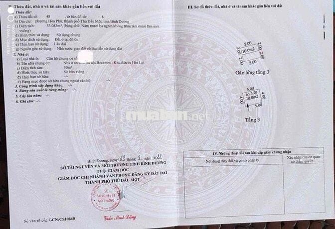 Nhà ở xã hội becamex hoà lợi chính chủ lầu 1