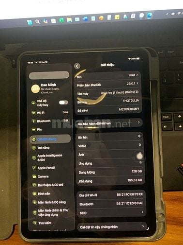 Ipad pro M1- 128G  - Wifi như mới