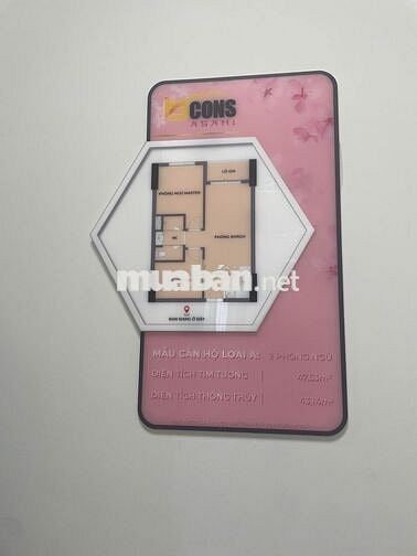Bcons Asahi view Hồ Đá, Làng Đại học 2PN-1WC