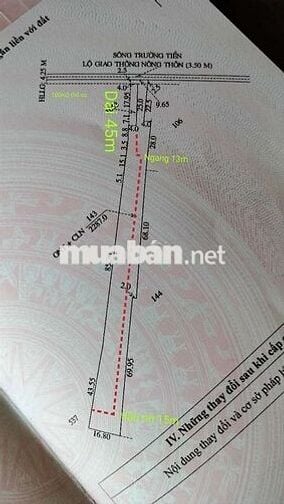 Nền thổ cư và đất ở mỹ khánh cách chợ 350m