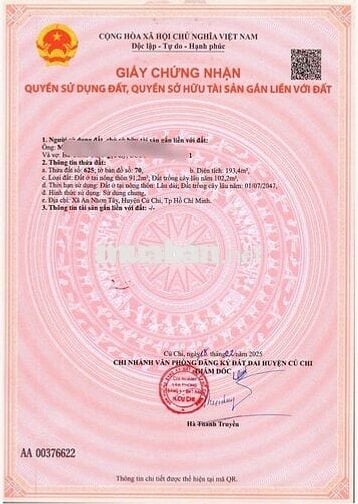 Thanh lý gấp lô đất 190m2 ngang 14m mặt tiền Tỉnh Lộ 7 giá 2tỷ150