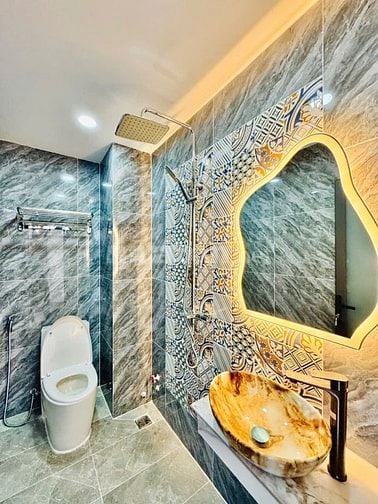 Căn nhà villa xây dựng mới 1 trệt 3 lầu sân thượng chỉ nhỉnh 3tỷ SHR
