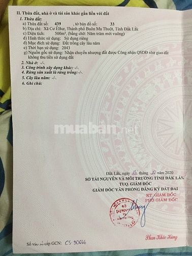 đất mặt tiền Tỉnh Lộ 5, Cư êbur