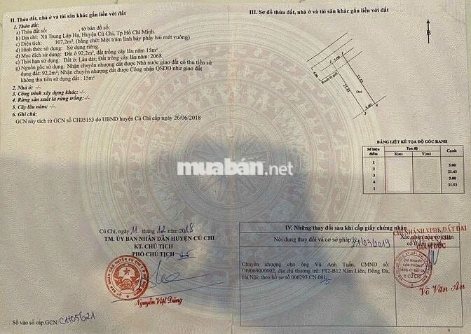 Bán nhanh lô đất Đ.Đặng Thị Tô, Trung Lập Hạ DT 107m2 giá 1 tỷ, SHR