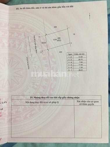 đất mặt tiền Tỉnh Lộ 5, Cư êbur