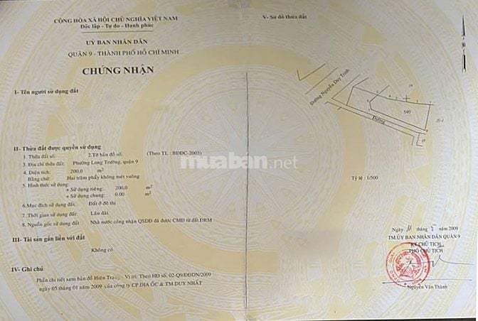 Đất lớn Nguyễn Duy Trinh Thủ Đức – 3 mặt tiền, giá chỉ 63 triệu/m2