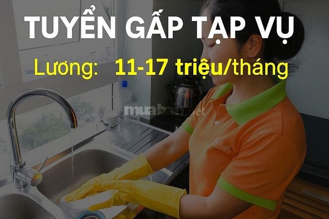TUYỂN GẤP 5 GIÚP VIỆC THEO GIỜ | THU NHẬP ĐẾN 17 TRIỆU/THÁNG