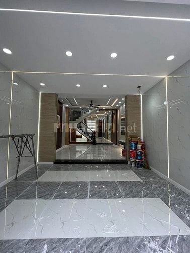 Nhà mặt tiền 16m hiện đại 5mx22m đi bộ ra chợ  đúc 1 lầu 4 p.n 4wc