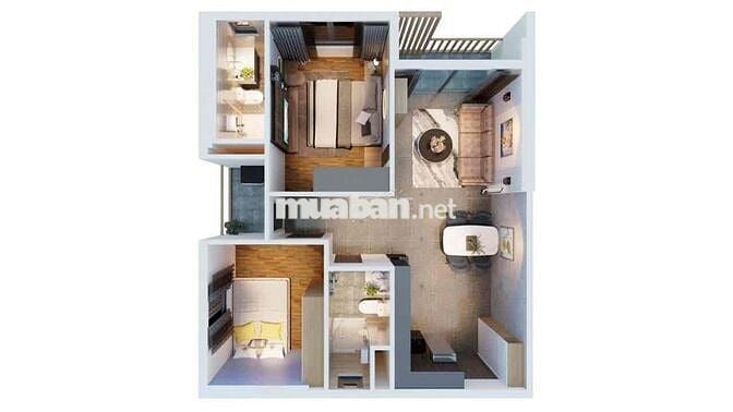 CHÍNH CHỦ-CĂN GÓC 2 MẶT VIEW; 2PN-2WC, 2,2ty; Dĩ An-Bình Dương