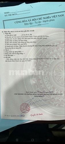 đất 4*15 khu dân cư, quy hoạch dân cư, cách chợ thới hoà 1km0942954902