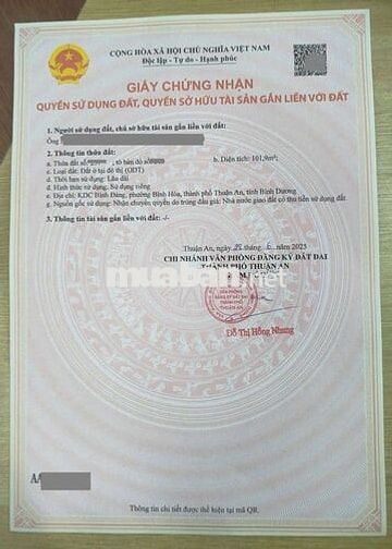 Đất kdc Bình Đáng phường Bình Hòa Tp Thuận An