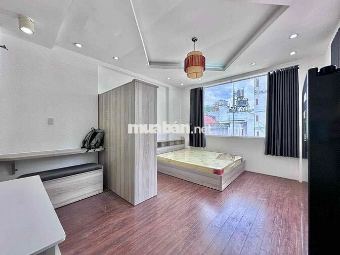 Cho thuê căn hộ dịch vụ full nội thất view kiếng ánh sáng ngập phòng