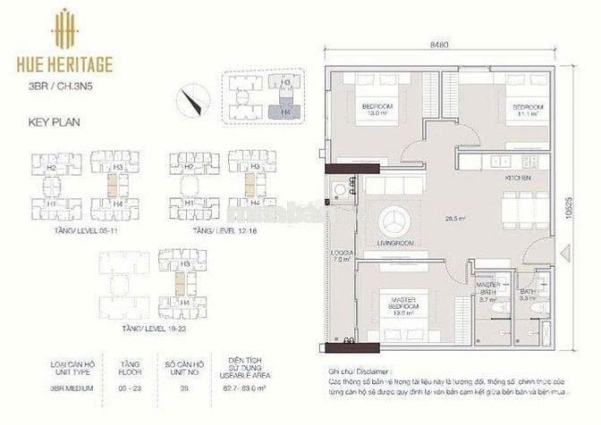 🏡 CĂN HỘ MÃ H4-1610 | 3PN CAO CẤP – VIEW SÔNG HƯƠNG, THÀNH PHỐ HUẾ