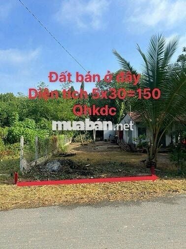 Bán 149m (5x30) đất mặt tiền đường nhựa Thái Mỹ Cur Chi 900Tr