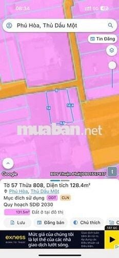 Bán 2 lô phú hoà khu 8 TDM Bình Dương 
💥 Dt 4.5 x 14m
Thổ cư 100%.