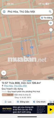 Bán 2 lô phú hoà khu 8 TDM Bình Dương 
💥 Dt 4.5 x 14m
Thổ cư 100%.