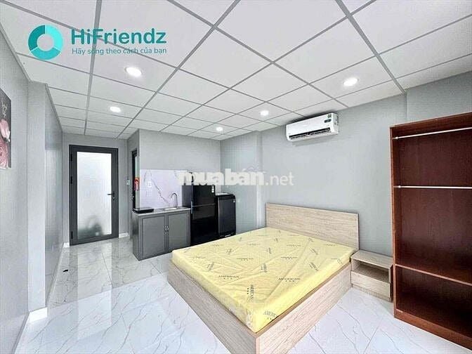 Khai trương phòng studio full nt máy giặt riêng, ban công, cửa sổ, 9p