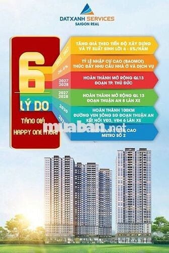 Booking Happy One Mori chỉ từ 25 triệu. Dự án  Bình Dương.