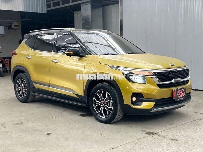 Kia Seltos 2021 Luxury 1.4 Turbo,màu vàng,48000 km