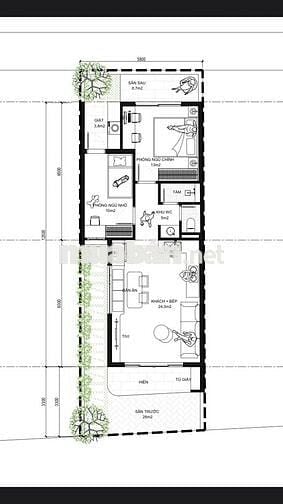 Chính chủ bán đất 2 mặt kiệt Oto hướng ĐN, TB, 100m2 ngang 6m