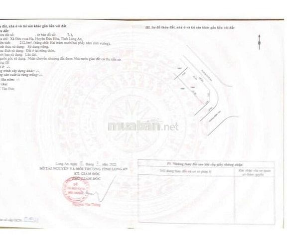 Đất lô góc 2 mặt tiền lộ giới 20m,KDC Tân Đức,DT: 9 x 25 (212,5m2)
