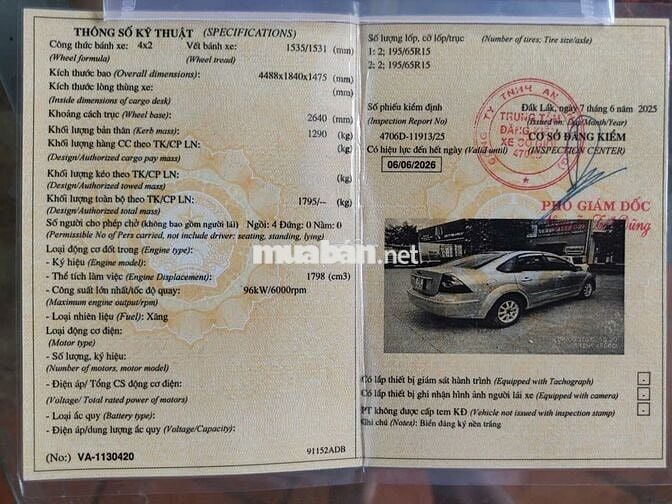 Xe Ford Focus 2008 1.8 MT Giá chỉ 98 triệu