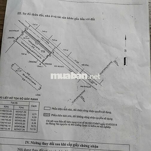 Bán nhà đường vườn lài ,phường an phú đông, quận 12