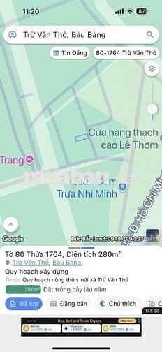Bán 280m2 gần đường Hồ Chí Minh 10x28  vuông đẹp có sẵn 100m2 thổ cư