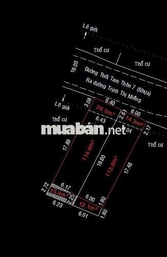 BÁN ĐẤT MẶT TIỀN. DT: 6×24M. FUNL THỔ CƯ