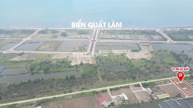 Bán lô đất ven biển Quất Lâm - đón đầu khu CN Thịnh Lâm và du lịch.