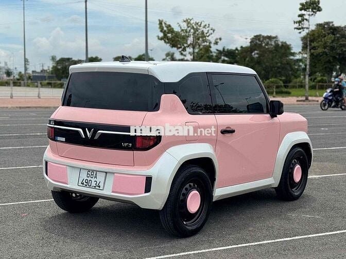 VinFast VF3 Hồng 2025 Mua Pin decal full cực đẹp