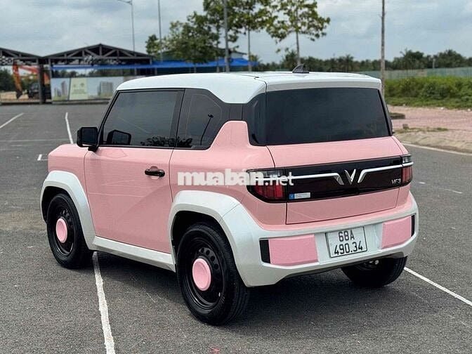 VinFast VF3 Hồng 2025 Mua Pin decal full cực đẹp