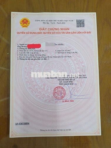 Nhà phố lầu trệt gần chợ Tân Long Dĩ An, tp Hồ Chí Minh