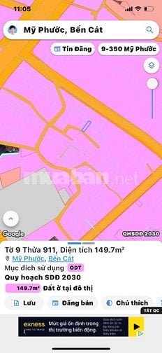 Đất nền Mỹ Phước 3, sát chợ Chánh Lưu, Chánh Phú Hoà, Bến Cát, TP HCM