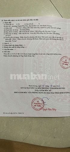 Đất nền Mỹ Phước 3, sát chợ Chánh Lưu, Chánh Phú Hoà, Bến Cát, TP HCM