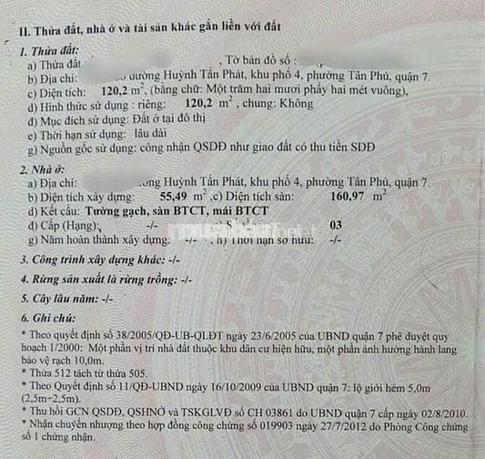 BÁN NHÀ 3 TẦNG - HUỲNH TẤN PHÁT, Q7
