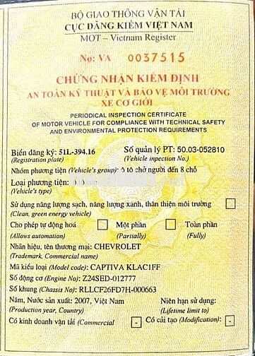 CHEVROLET CAPTIVA LT 2.4, MÁY SỐ NGON, THẮNG ĐĨA.