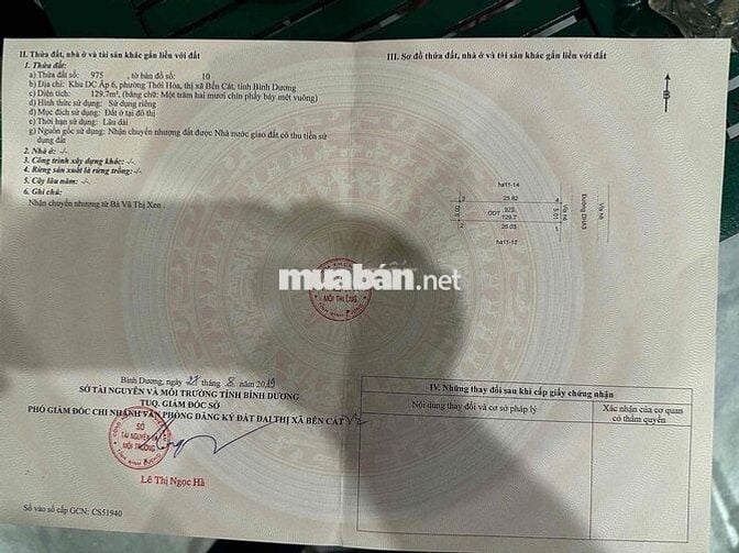 SỐC TOÀN KHU – CHỦ RA GẤP TRONG TUẦN! ĐẤT MP3 BẾN CÁT FULL THỔ – GIÁ C