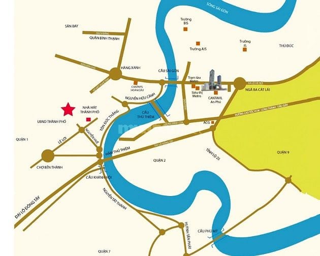 Bán Căn hộ tại Cantavil An Phú tầng thấp gồm 2 phòng ngủ 68m2