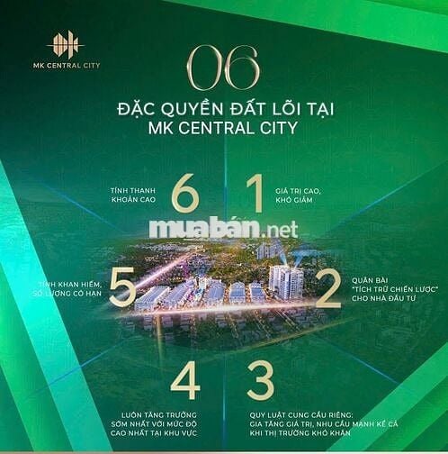 BÁN ĐẤT DỰ ÁN ĐÃ PHÂN LÔ ĐÔ THỊ MỚI PHỦ HÀ - MK CENTRAL CITY