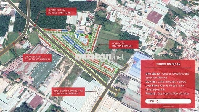 Đất nền Bình Chuẩn-Thuận An Ngay kcn Bình Chuẩn 1ty3 full thổ cư