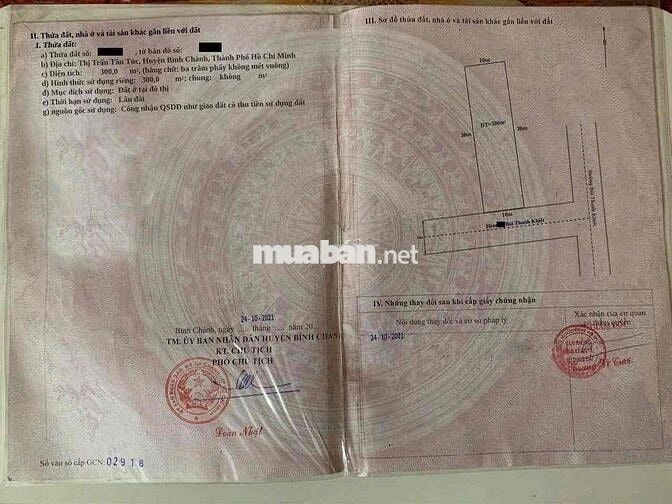 dãy trọ siêu đẹp bùi thanh khiết dt 300m2 giá bán 1tỷ250