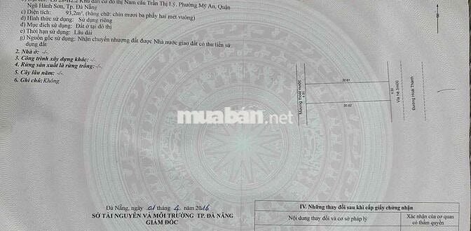 Chính Chủ Bán Lô Đất HOÀI THANH _ MỸ AN _ Ngay Dự Án Pháo Hoa