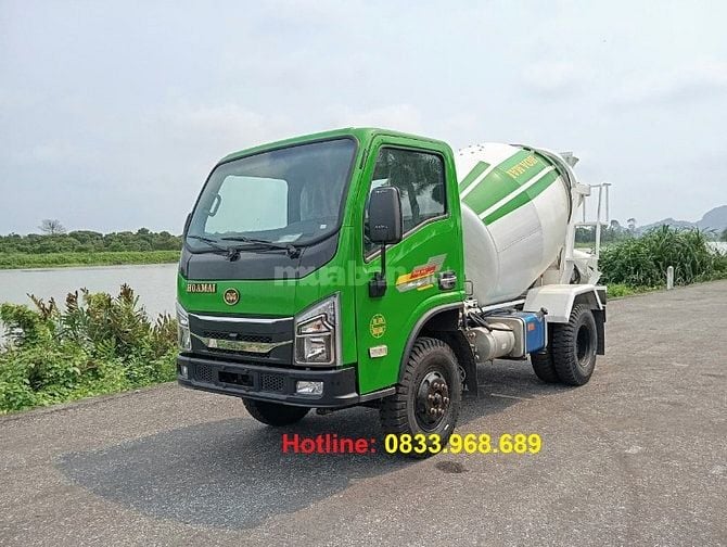 Xe trộn bê tông Hoa Mai 3–4 khối – Nhỏ gọn, chính hãng, giá tốt