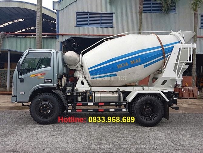 Xe trộn bê tông Hoa Mai 3–4 khối – Nhỏ gọn, chính hãng, giá tốt