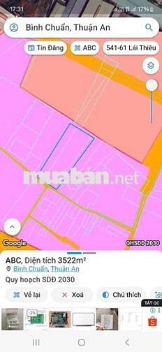 BÁN 3522M2 ĐẤT - 2229M2 THỔ CƯ - SẴN 200 PHÒNG TRỌ !