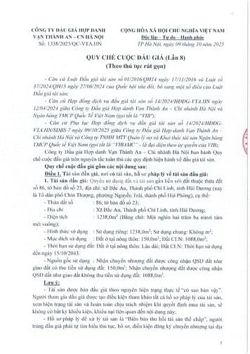 Đấu giá Quyền sử dụng đất và tài sản gắn liền với đất